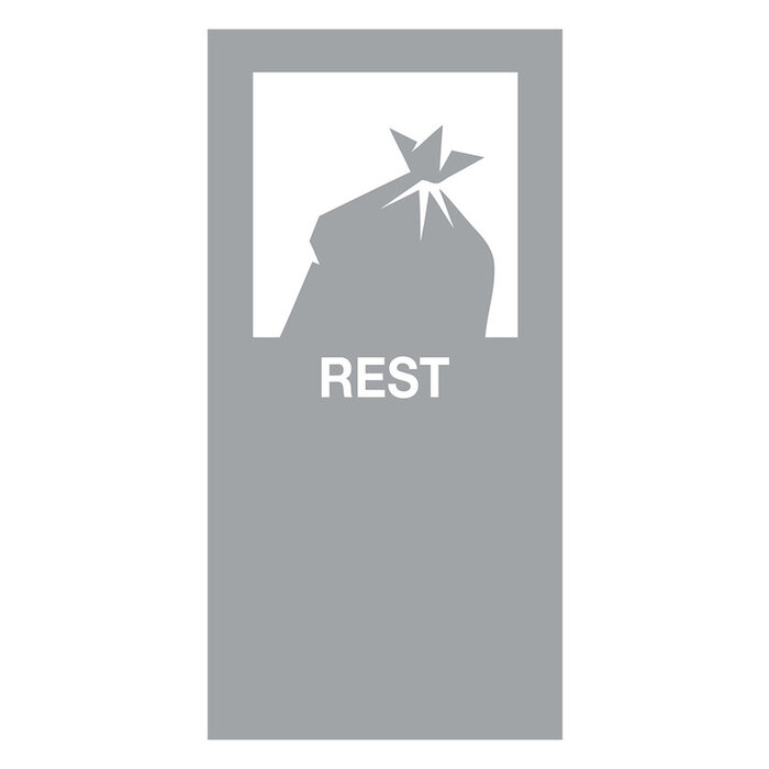 Magneetsticker Rest grijs