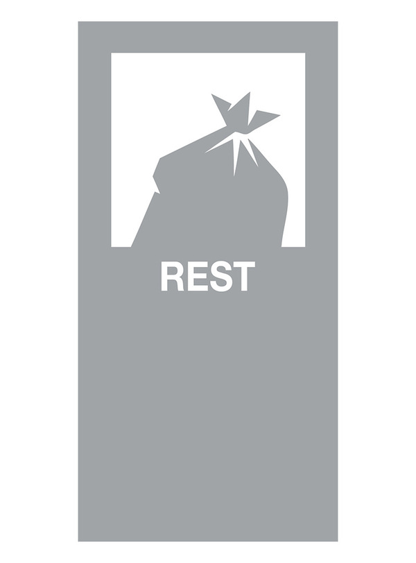 Magneetsticker Rest grijs