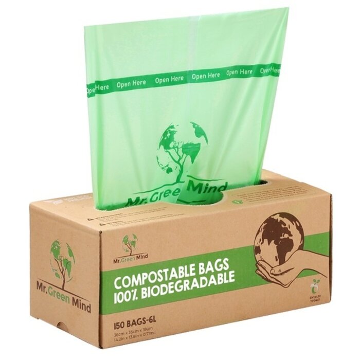 Mr. Green Mind Biozakken 6 liter Groen