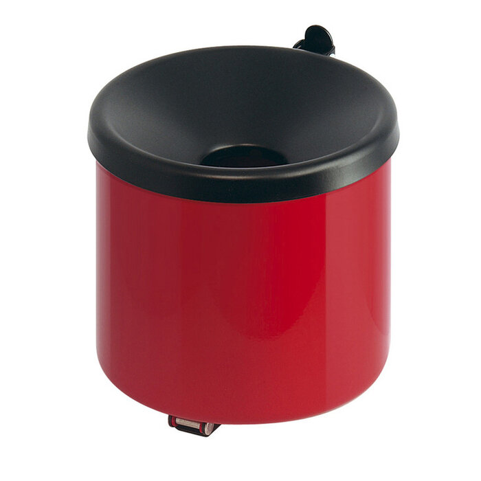 Vlamdovende wandasbak (rood, zwart)