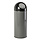 Afvalbak met pushdeksel en binnenemmer 55 liter (metallic, zwart)