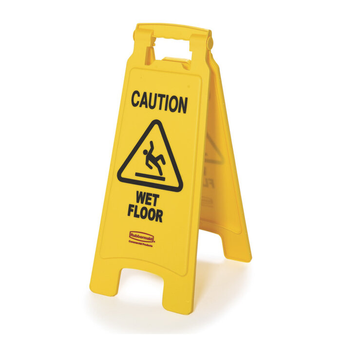 Rubbermaid Tweezijdig waarschuwingsbord geel