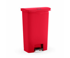 Rubbermaid Slim Jim Step On container Front Step kunststof 68 liter rood