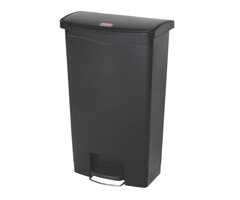 Rubbermaid Slim Jim Step On container Front Step kunststof 68 liter zwart