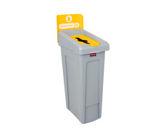 Rubbermaid Slim Jim Recyclingstation PMD Inwerpopening (grijs, geel)