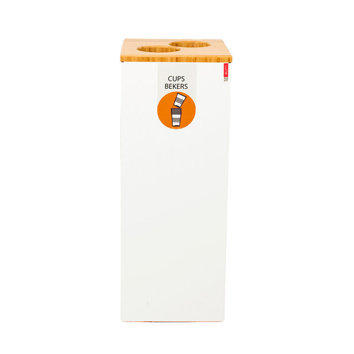 Paxa Medium 34 liter "Bekers/Cups" (wit, bamboe)