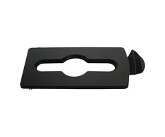 Rubbermaid Deksel mixed recycling voor Slim Jim Recyclingstation zwart