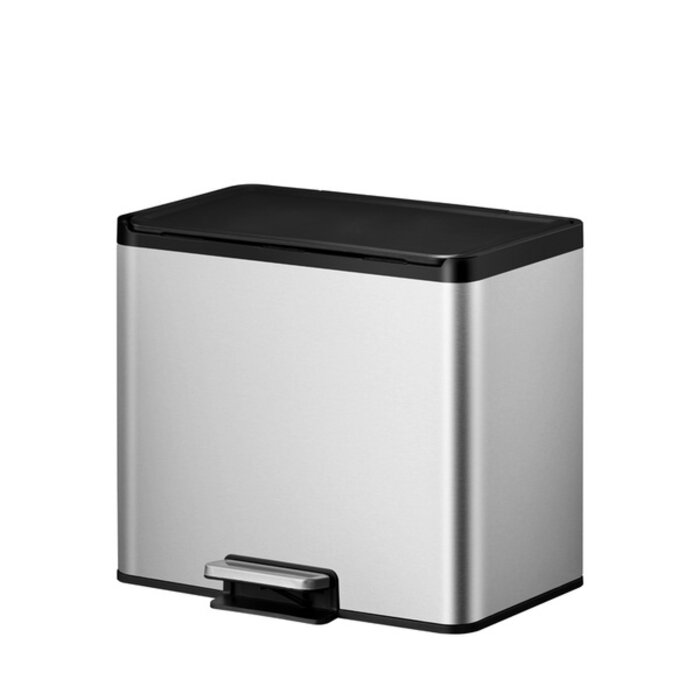 EKO Essential 2 Recycler pedaalemmer 9+9+9 liter mat RVS