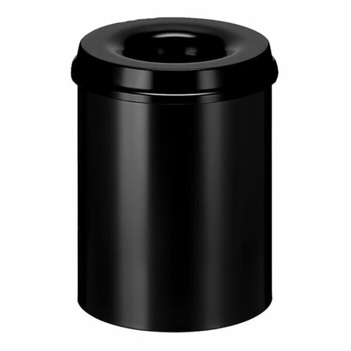 Vlamdovende papierbak 15 liter zwart