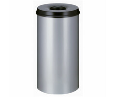 Vlamdovende papierbak 50 liter (aluminiumgrijs, zwart)
