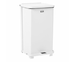 Rubbermaid Defender Pedaalemmer 45 liter wit zwart