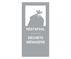 A-Select Magneetsticker Restafval/Déchets Ménagers grijs