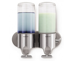 Simplehuman Wand Zeepdispenser Twin (RVS, transparant)