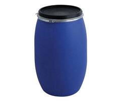 Kunststof ton 220 liter (blauw, zwart)