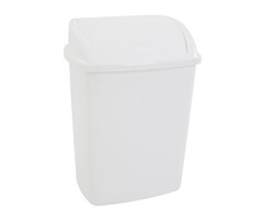 Afvalbak met Swing deksel 26 liter wit