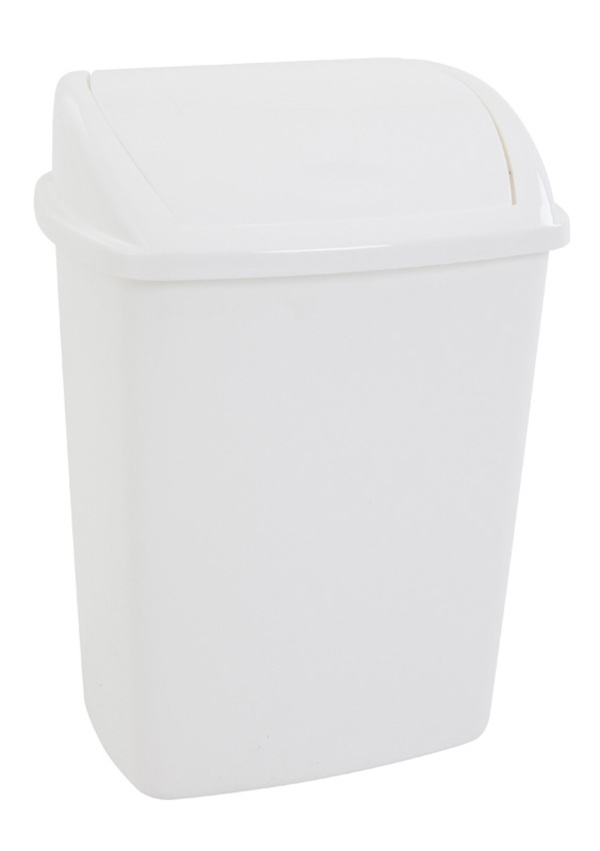 Afvalbak met Swing deksel 26 liter wit