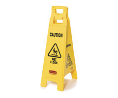 Rubbermaid Vierzijdig waarschuwingsbord geel