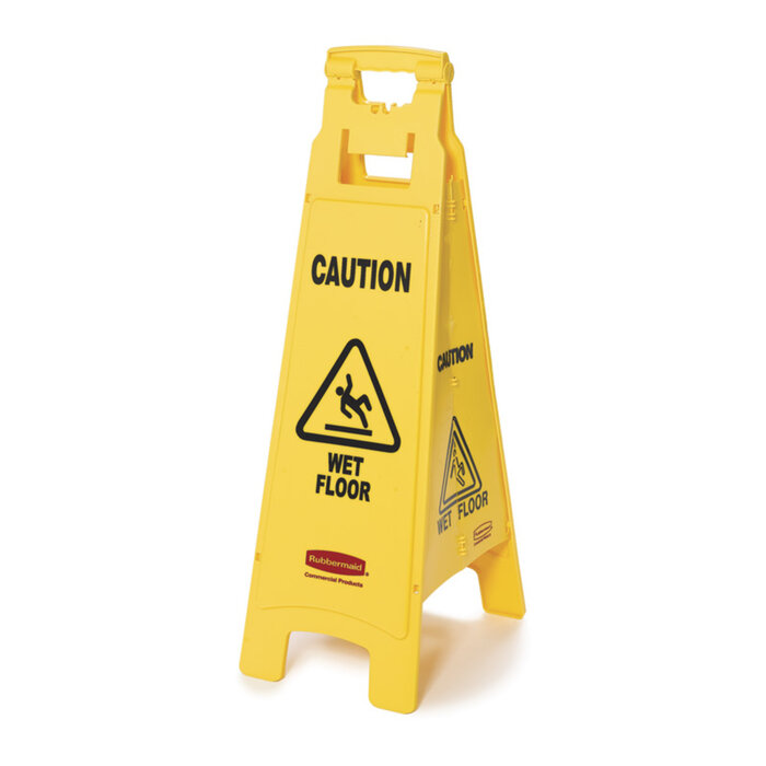 Rubbermaid Vierzijdig waarschuwingsbord geel