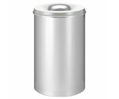 Vlamdovende papierbak 110 liter zilver