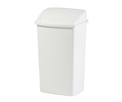 Afvalbak met Swing deksel 50 liter wit