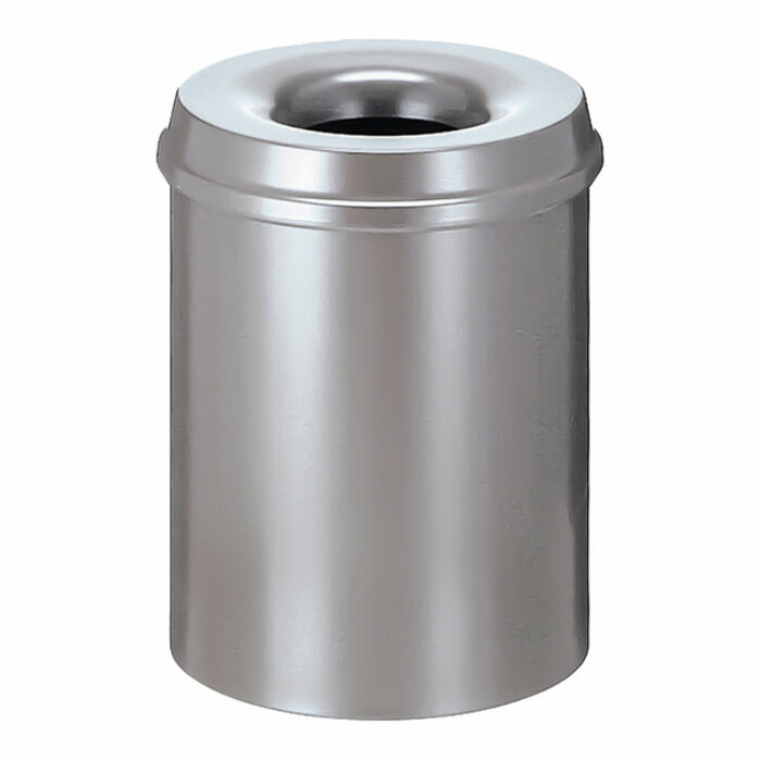Vlamdovende papierbak 15 liter zilver