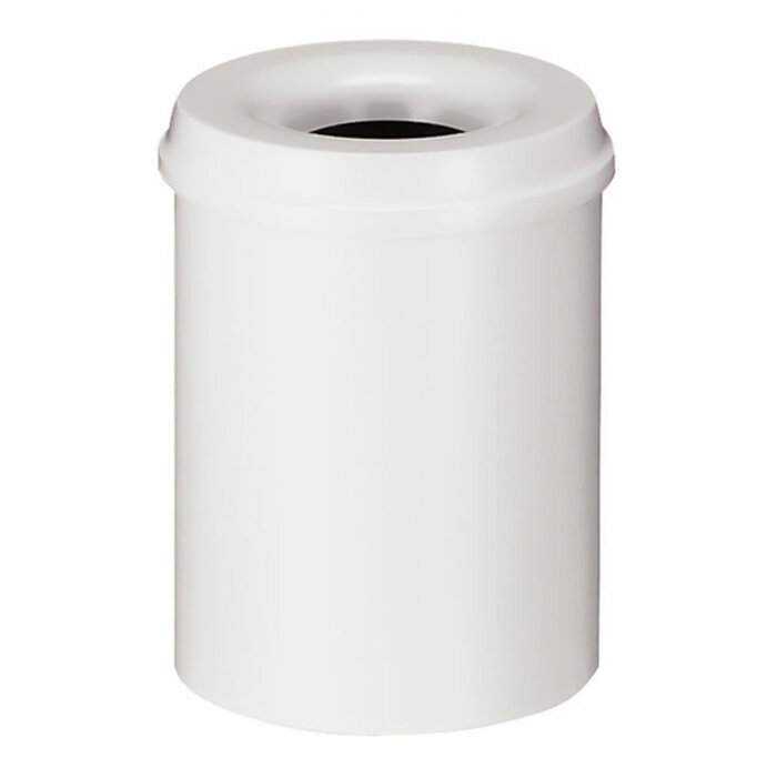 Vlamdovende papierbak 15 liter grijswit (R9002)