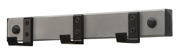 Wandgarderobe HIQ 3 haken (zwart, aluminiumgrijs)