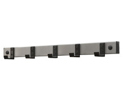 Wandgarderobe HIQ 5 haken (zwart, aluminiumgrijs)