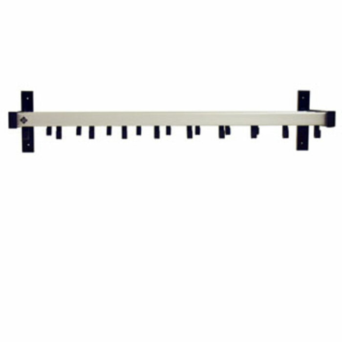 Pro-line Wandgarderobe 19 haken (grijs, zwart)