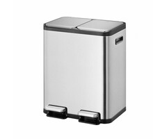 EKO EcoCasa 1 pedaalemmer 30+30 liter mat RVS