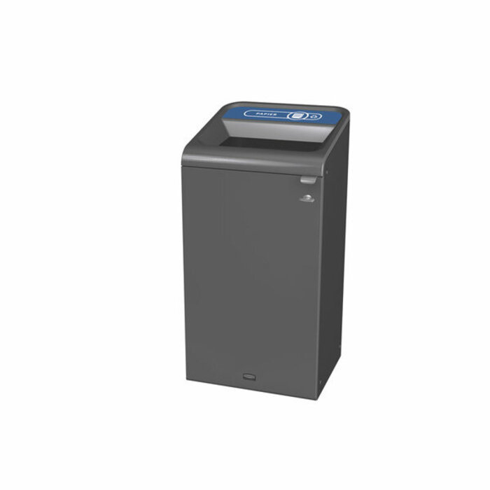 Rubbermaid Configure Recyclingstation Papier NL 87 liter (antraciet, blauw)