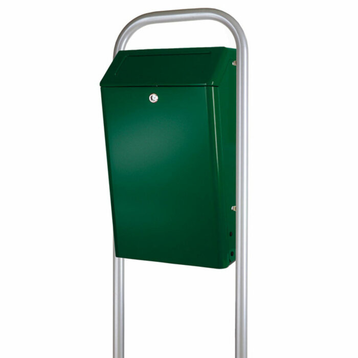 DutchDesign Buitenafvalbak met klep 50 liter groen