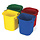 Emmer 5 liter - set (groen, rood, blauw, geel)