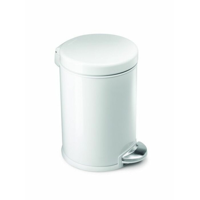 Simplehuman Pedaalemmer Round 4,5 liter wit