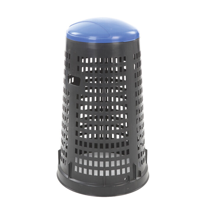 Geperforeerde kunststof afvalbak Ruff (zwart, blauw)