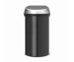 Brabantia Touch Bin 60 liter (mat zwart, mat RVS)