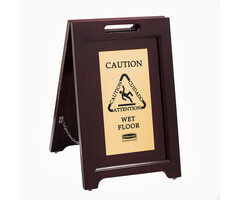 Rubbermaid Tweezijdig Waarschuwingsbord (hout, goud)