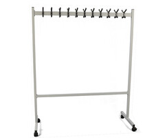 Verrijdbaar garderoberek dubbelzijdig (zilver, zwart)