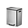 EcoCasa Recycler pedaalemmer 30 liter mat RVS
