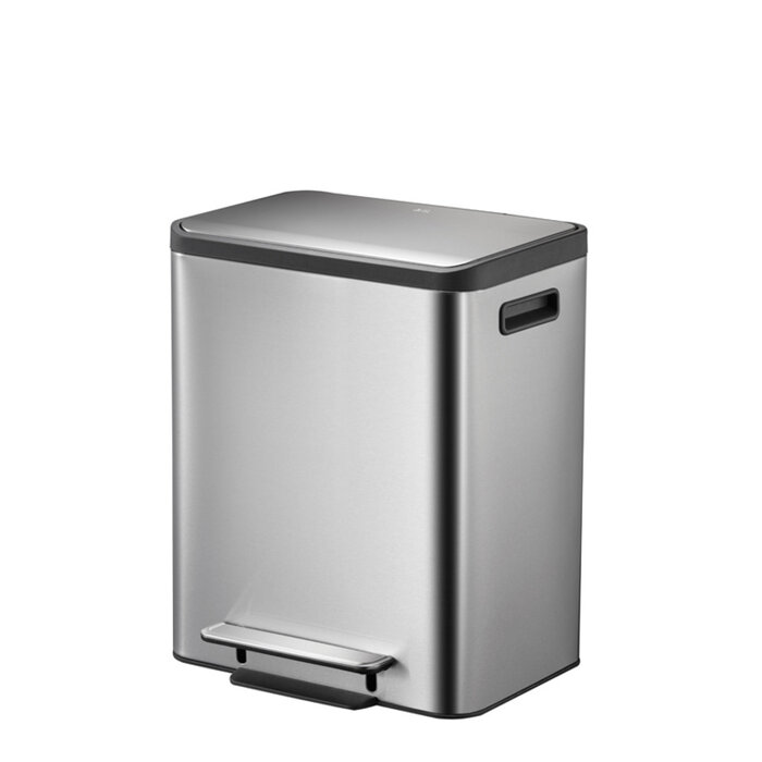 EKO EcoCasa Recycler pedaalemmer 30 liter mat RVS