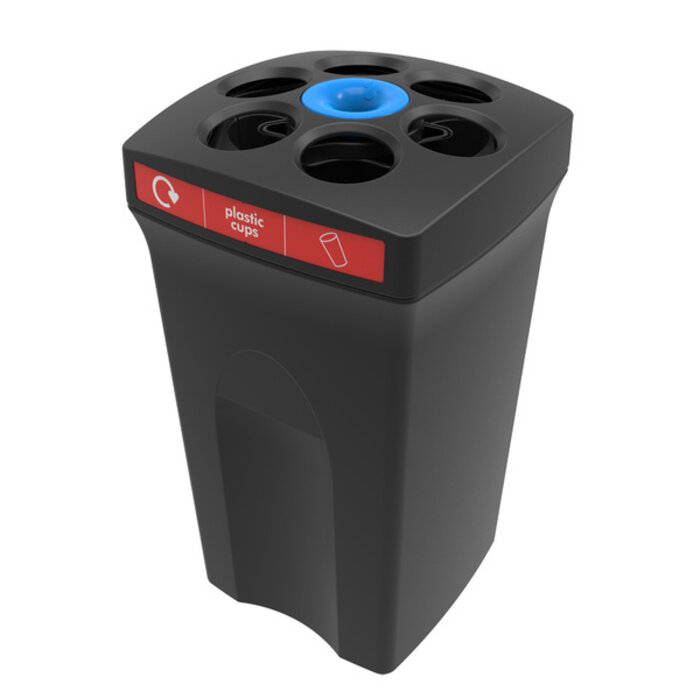 EnvirocupXL plastic cups (zwart, rood)