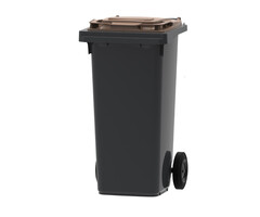 Mini-container 120 liter (grijs, bruin)