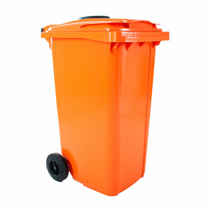 Container met rozet 240 liter oranje