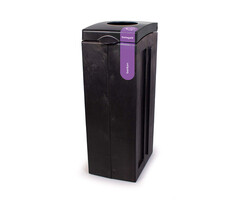 Bonton Original Statiegeld met open deksel 70 liter (zwart, paars)