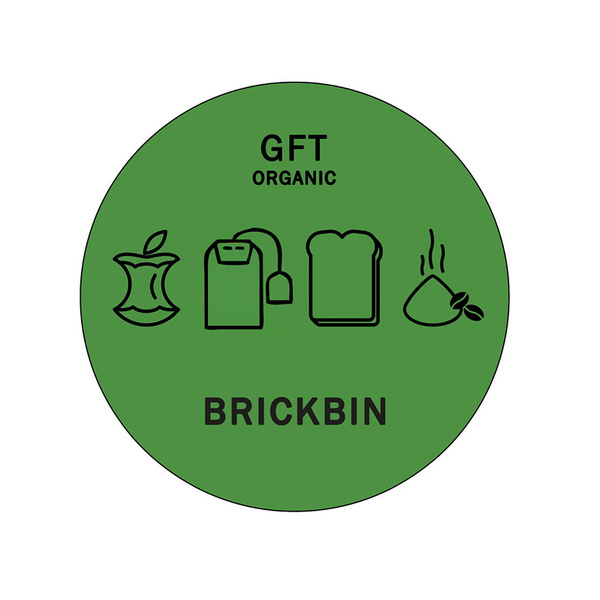 BrickBin Forex Afvalstroomplaatje GFT groen