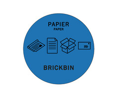 BrickBin Forex Afvalstroomplaatje Papier blauw