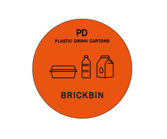 BrickBin Forex Afvalstroomplaatje PD oranje