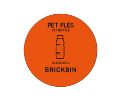 BrickBin Forex Afvalstroomplaatje PET oranje