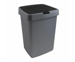Sunware Afvalbak Delta klepdeksel 25 liter (grijs, zwart)