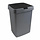 Afvalbak Delta klepdeksel 25 liter (grijs, zwart)